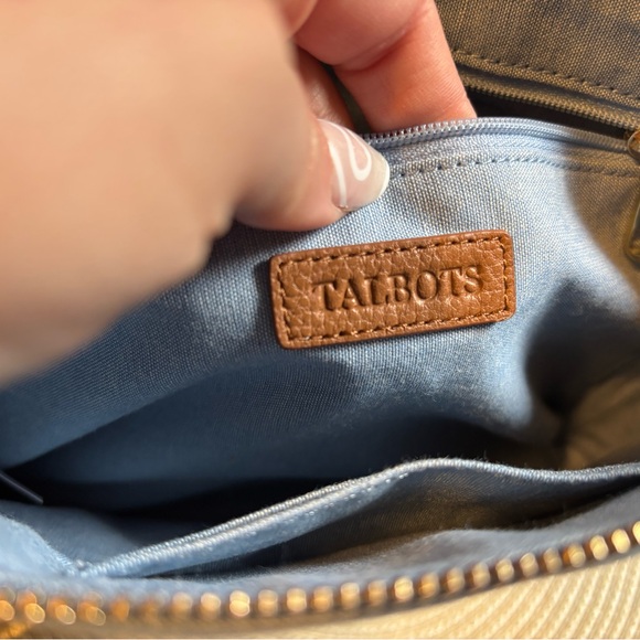 Talbots Floral Embroidered Denim Wrislet Clutch - like new! - Picture 7 of 10